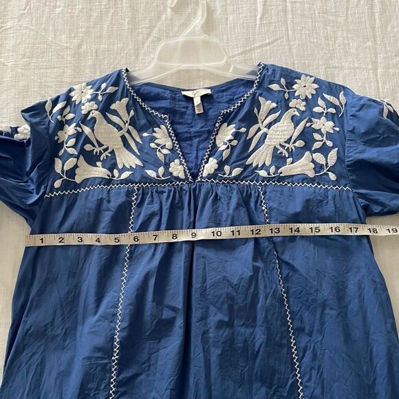 Joie Women’s Blue and White Embroidered Mini Dress Size XS - Picture 8 of 9